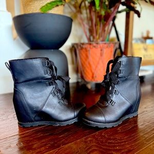 Target Faux Leather Wedge Boots